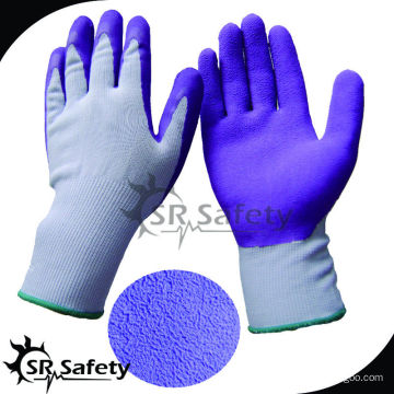 SRSAFETY manchette en tricot violet gant revêtu de latex gant en caoutchouc import de travail